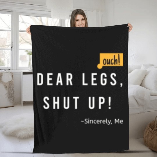 Cross Country Run Fleece Blankets, Dear Running Legs, Unis