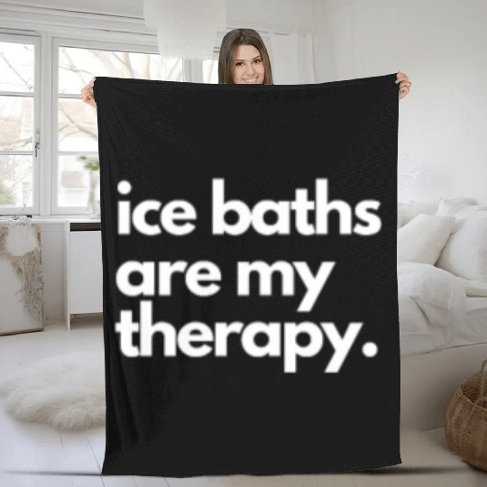Cross Country Run Fleece Blankets, Ice Bath Therapy, Unise