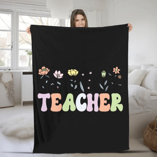 Teacher Wildflower Fleece Blankets