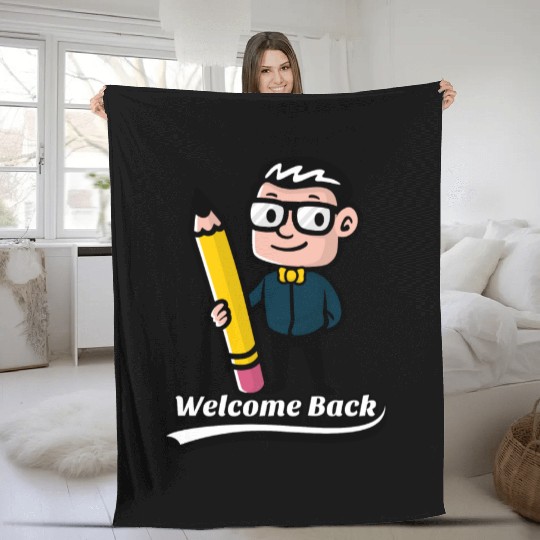 Welcome Back To School Fleece Blankets