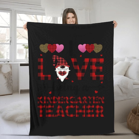 I Love Being A Kindergarten Teacher Fleece Blankets