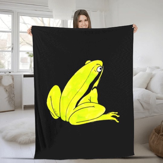 Green Frog Fleece Blankets