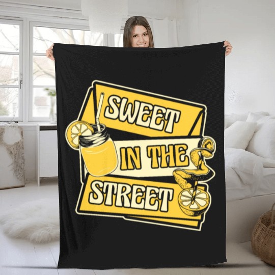 Sweet In The Street Lemon Juice Business Lemonade Fleece Blankets