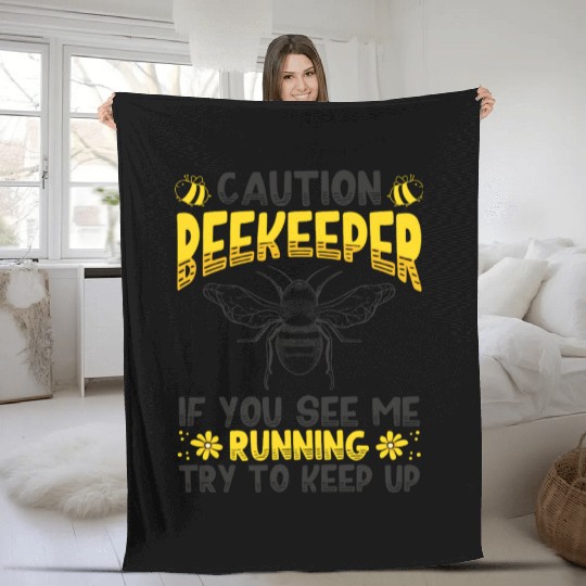 Beekeeper Idea Beekeeping Honey Bee Lover Fleece Blankets