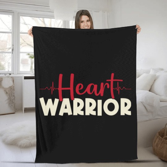 Heart Warrior Fleece Blankets-Heart Surgery Gift-Survivor