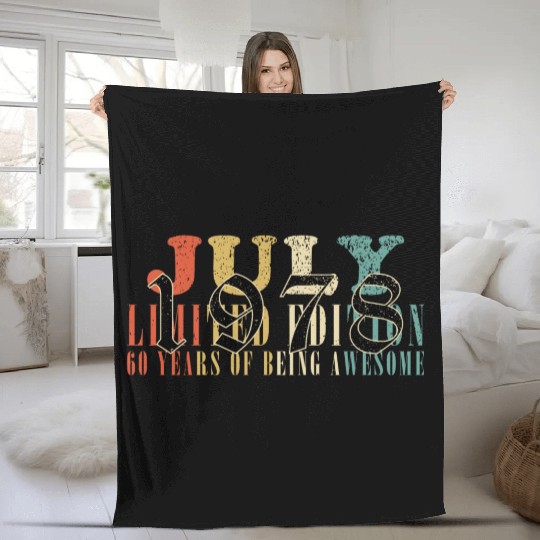 July 1978 Anniversary July 1978 July Fleece Blankets
