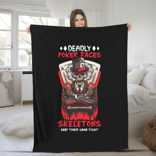 Poker Casino Poker Player Gambling Roulette Fleece Blankets