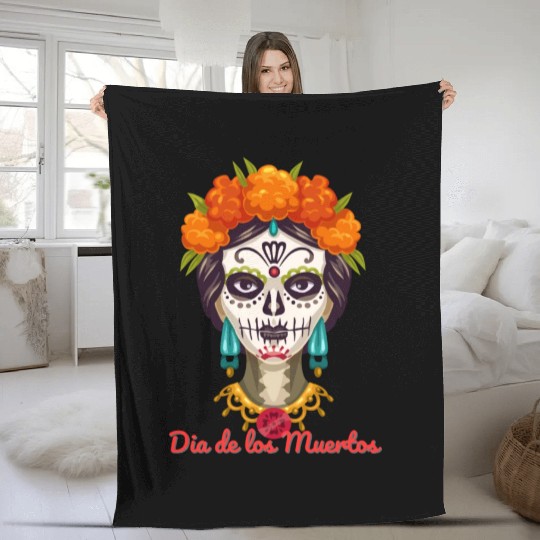 Dia de los muertos Fleece Blankets