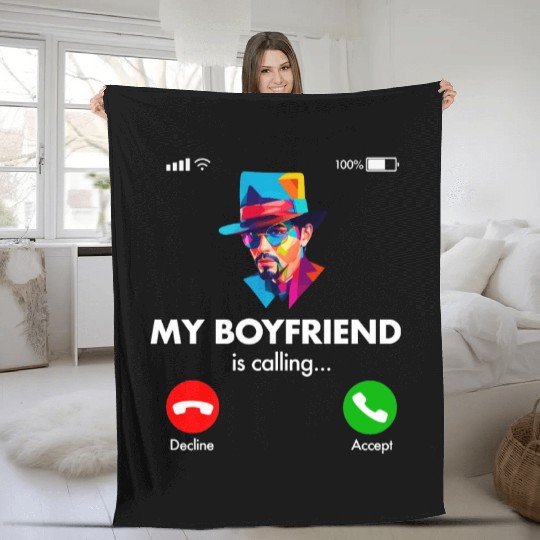 My Boyfriend is Calling Fleece Blankets