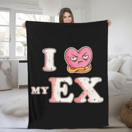 Funny I Heart My Ex GF I Love My Ex Girlfriend Fleece Blankets