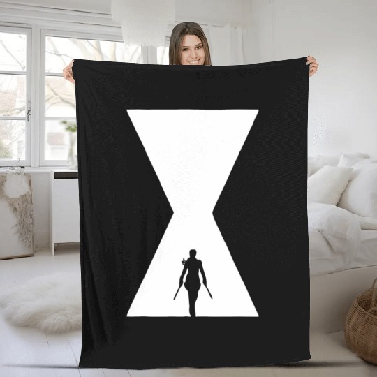 The Black Widow Fleece Blankets