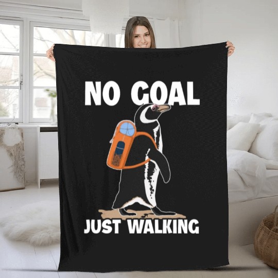 No Goal Just Walking Backpacking Outdoor Wander Fleece Blankets