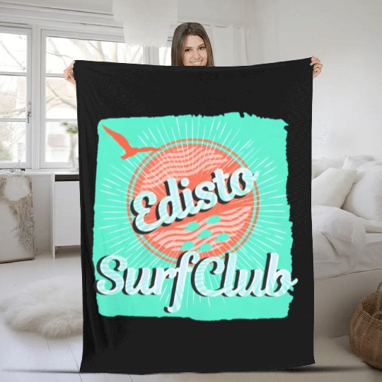 Edisto Beach South Carolina Family Vacation Surfer Fleece Blankets