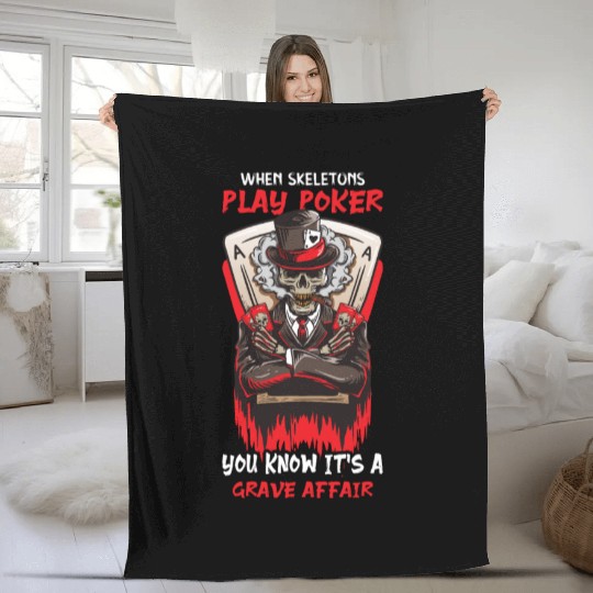 Poker Casino Poker Player Gambling Roulette Fleece Blankets