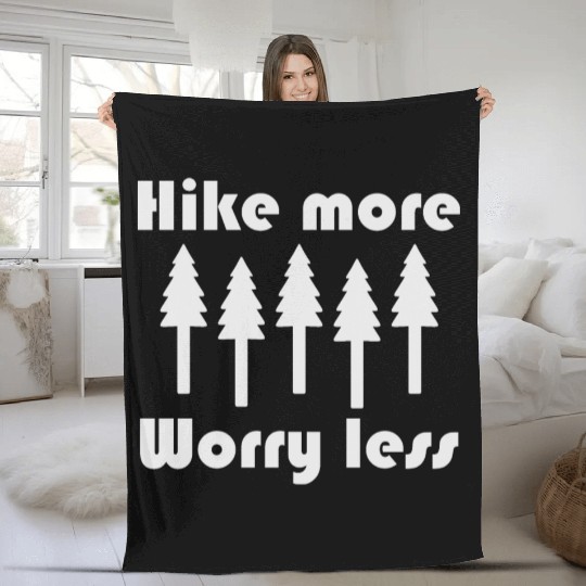 hiking, nature, outdoors, camping, adventure. Fleece Blankets