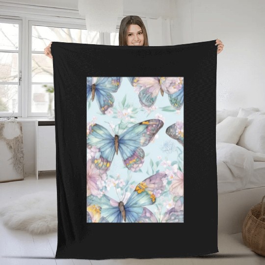 repeating patterns tiles flowers Fleece Blankets
