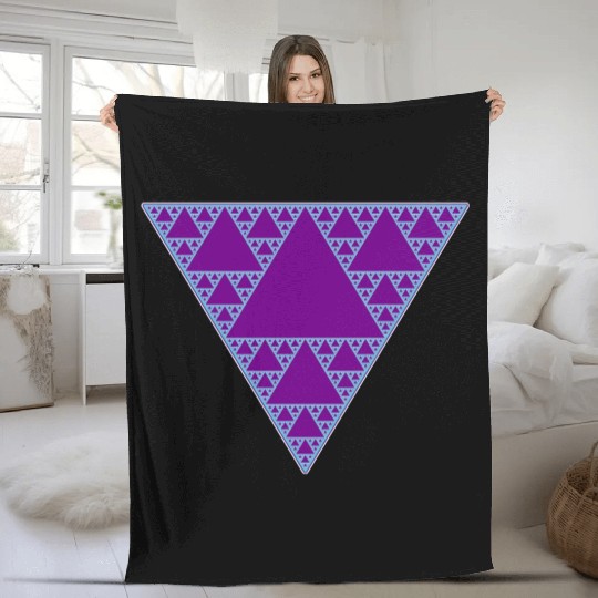 90s Triangle of Teal and Purple Fleece Blankets