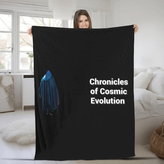 Alien Gaze: Blue Ominous Luminescence Fleece Blankets