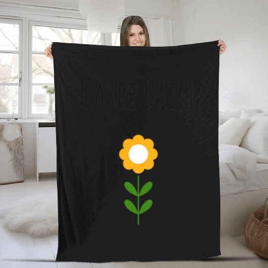 Carpe Diem Inspirational Fleece Blankets