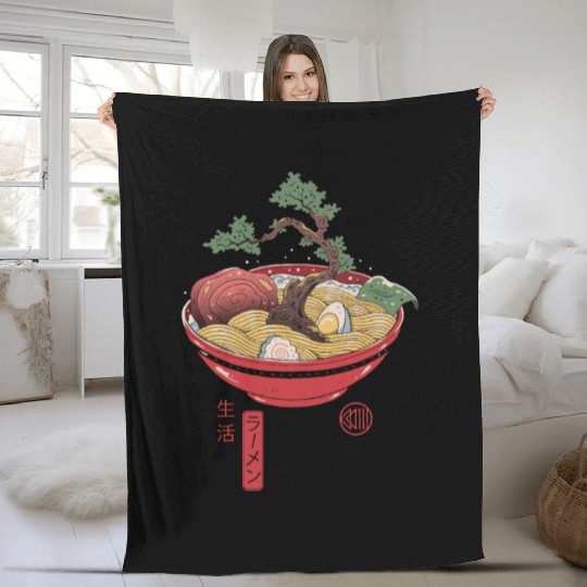 Ramen Fleece Blankets