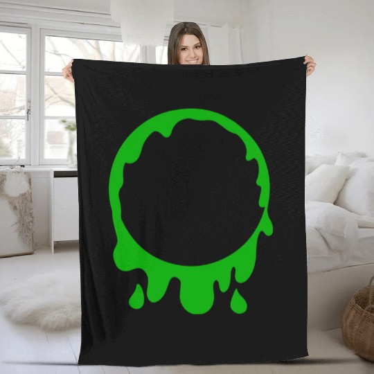 Green Slime Coffee Cup Fleece Blankets