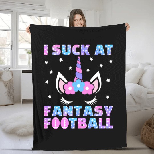 I Suck at Fantasy Football Loser Punishment Funny Fleece Blankets