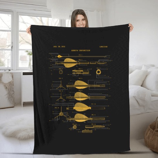 Outdoor Hunting Arch Anatomy Arrow Definition Fleece Blankets