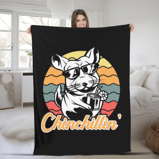 Chinchilla Chinchillin Chinchilla Lover Novelty Fleece Blankets