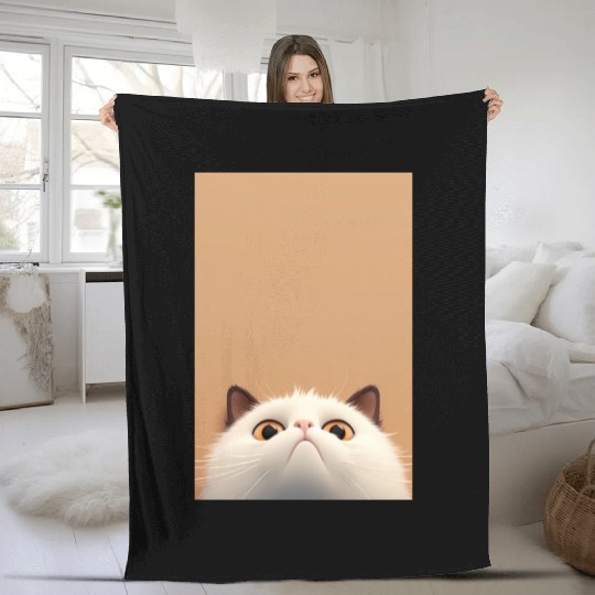 Cranky Whiskers - Adorable Grumpy Cat Fleece Blankets