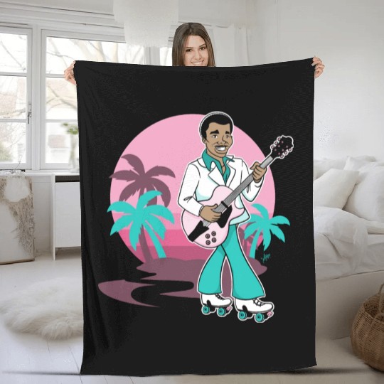 Breezin' on Wheels Retro Cartoon - Malibu Style Fleece Blankets