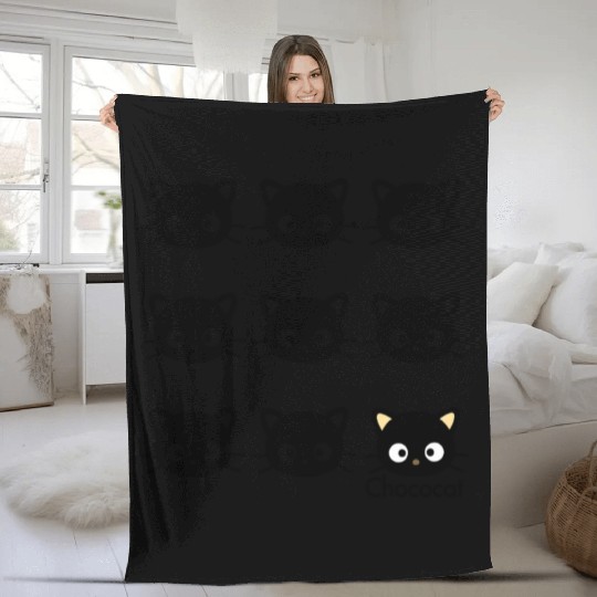 Chococat Face Pattern Fleece Blankets