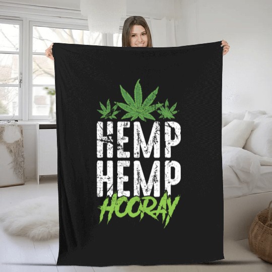 Hemp Hemp Hooray Pot Lover Fleece Blankets