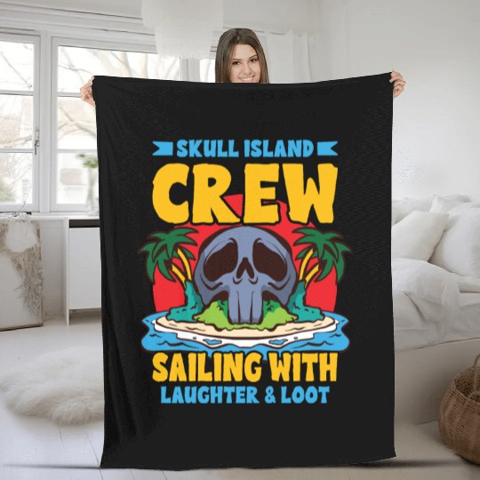 Funny Horror Pirate Pirate Ship Pirate Captain Fleece Blankets