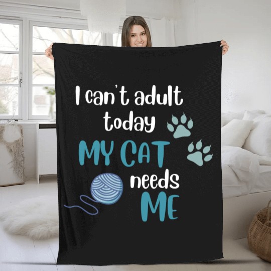 Cat Meme Funny Fleece Blankets