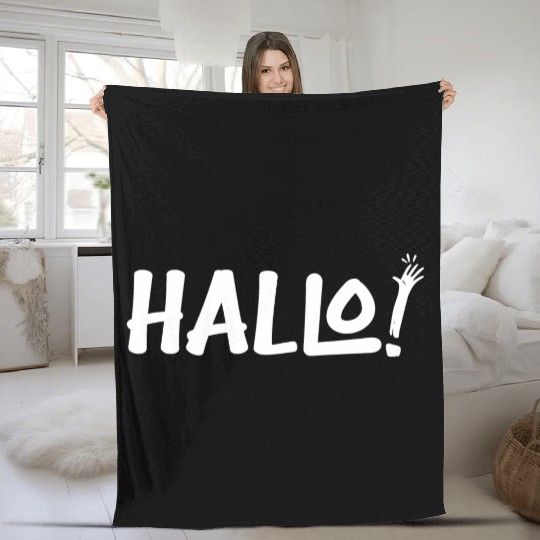 Hello Hi Hey Hallo Howdy Yoo Hoo Fleece Blankets