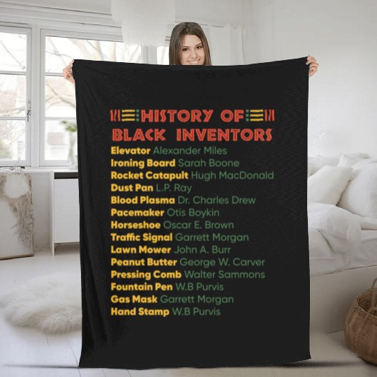 History Of Black Inventors Black History Fleece Blankets