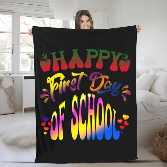 Happy Last Day Of School Teacher Student Graduatio Fleece Blankets