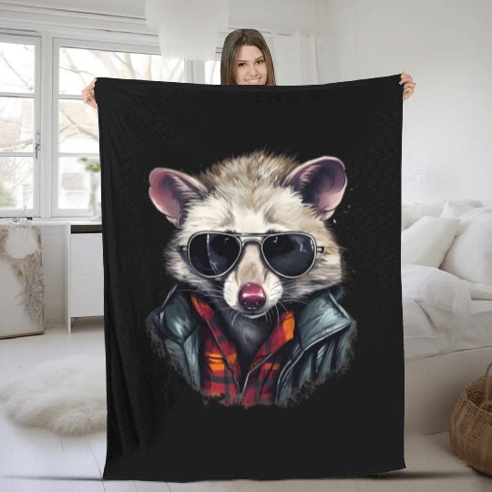 Street Survivor: Urban Opossum Vibes | Opossum Lov Fleece Blankets