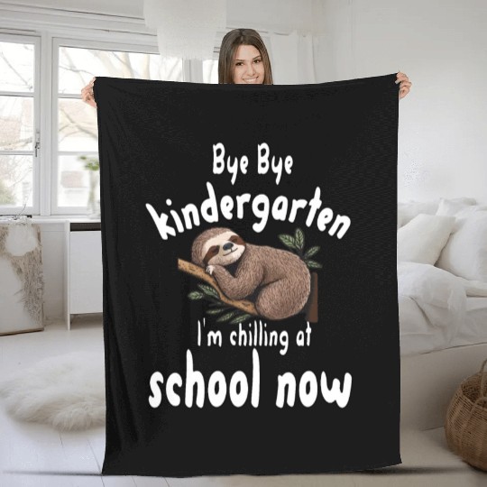 School kid, first grade, chill at school Fleece Blankets
