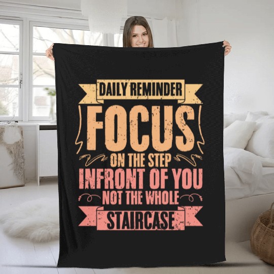 Daily Reminder Vintage Retro Affirmation A Fleece Blankets
