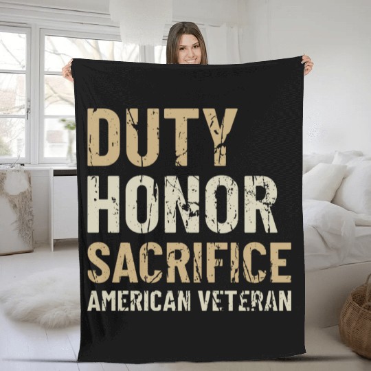 American Veteran | US Veteran | Military Veteran Fleece Blankets