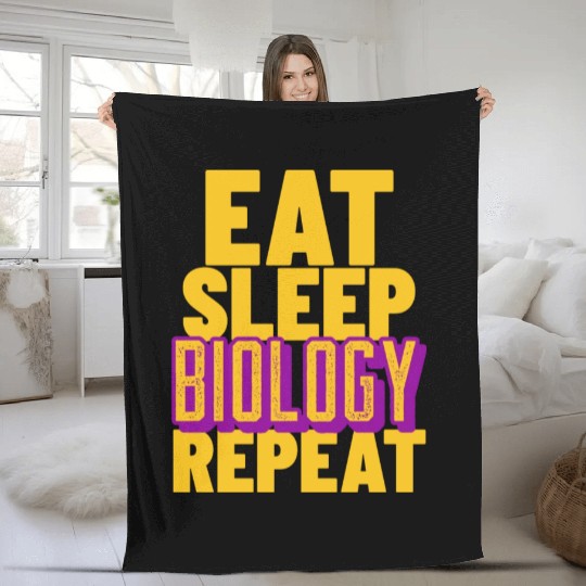Eat sleep biology repeat-Unique biology designs Fleece Blankets