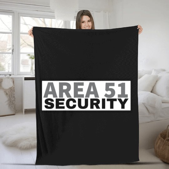 Area 51 Security Fleece Blankets