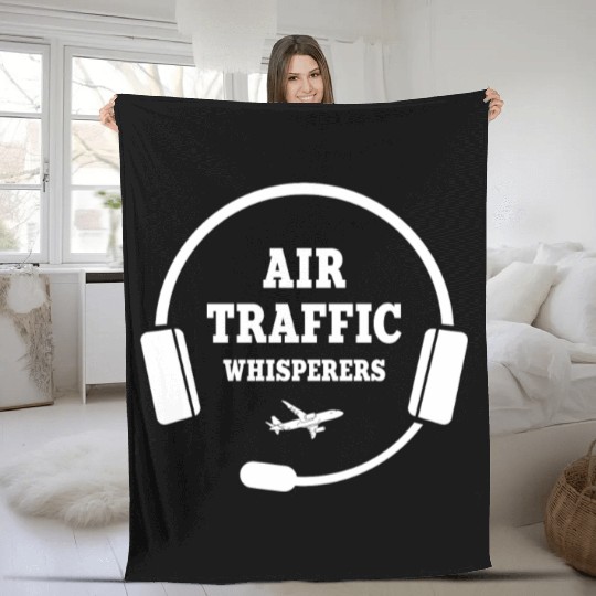 Funny Air Traffic Whisperer Fleece Blankets