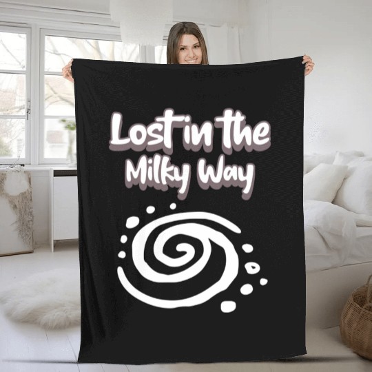 Lost in the Milky Way - astronomy Fleece Blankets