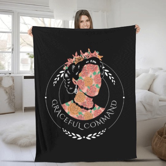 Graceful Command Retro Queen Royalty Designs Fleece Blankets