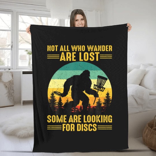 Vintage Not All Wander Are Lost Some Are Looking Fleece Blankets