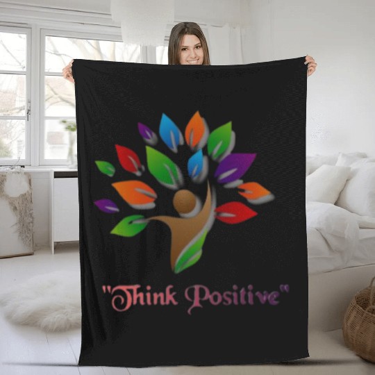 Thinks Positive Fleece Blankets