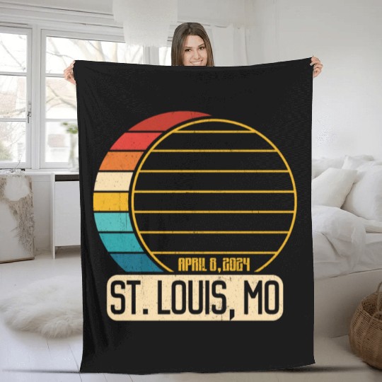 Total Solar Eclipse Missouri St. Louis EclipseSt. Fleece Blankets