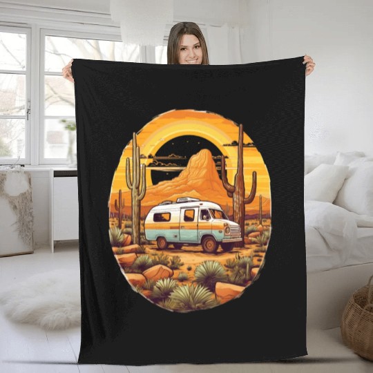 Nature, camping, freedom, independent, gift, Fleece Blankets